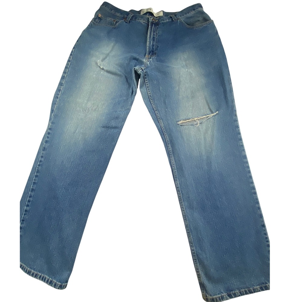 Arizona Jean Co Baggy Distressed Denim Jeans Mens‎ 36x32 Blue Vintage 90s Style